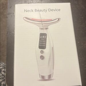 White Neck Beauty Device with LED Display